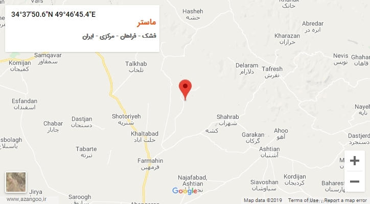 روستای ماستر بر روی نقشه