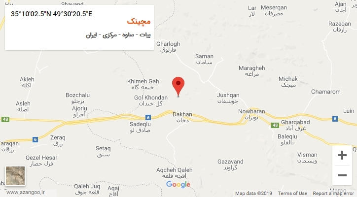 روستای مچینک بر روی نقشه