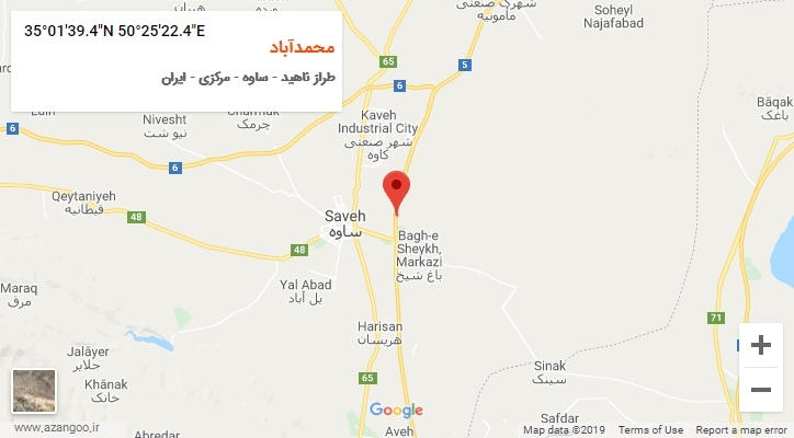 روستای محمدآباد بر روی نقشه
