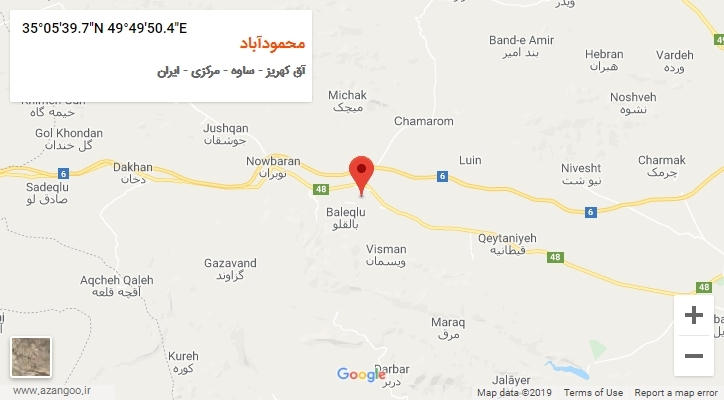 روستای محمودآباد بر روی نقشه
