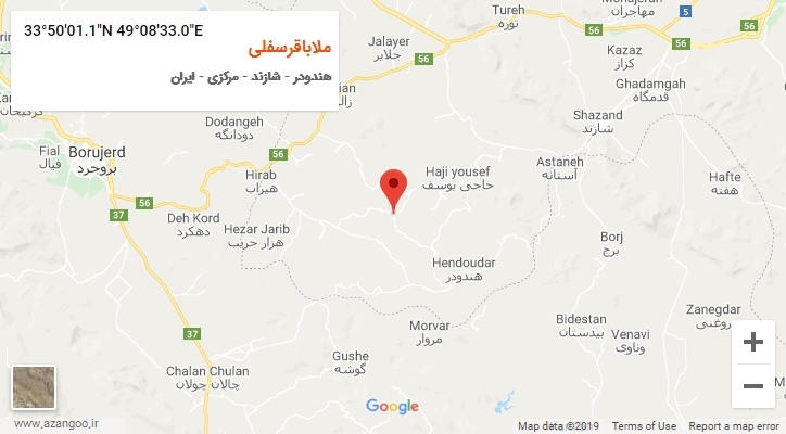 روستای ملاباقرسفلی بر روی نقشه