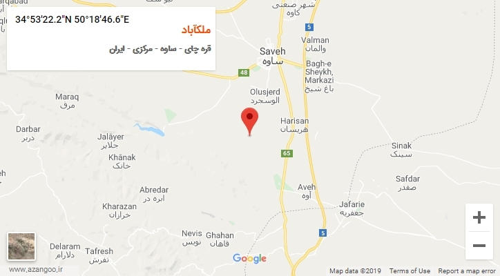روستای ملکآباد بر روی نقشه
