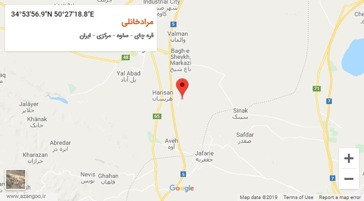 روستای مرادخانلی بر روی نقشه