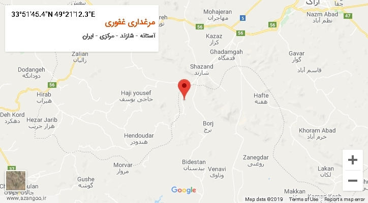 روستای مرغداری غفوری بر روی نقشه