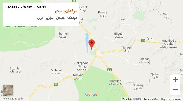 روستای مرغداری سحر بر روی نقشه