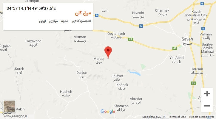 روستای مرق کان بر روی نقشه