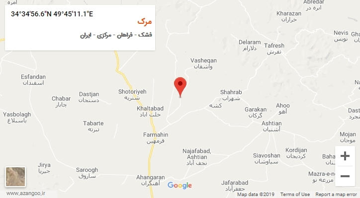 روستای مرک بر روی نقشه