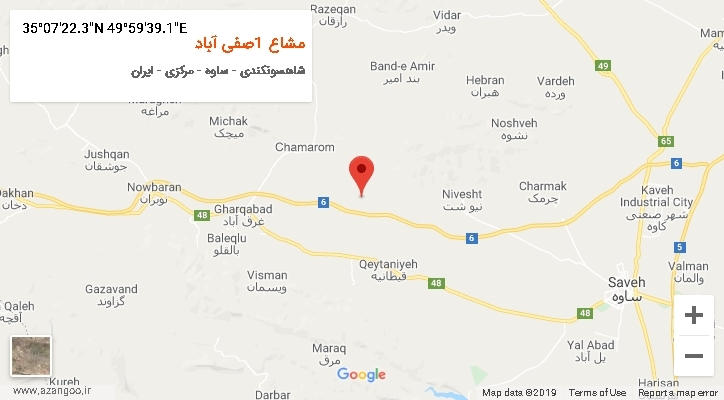 روستای مشاع 1صفی آباد بر روی نقشه