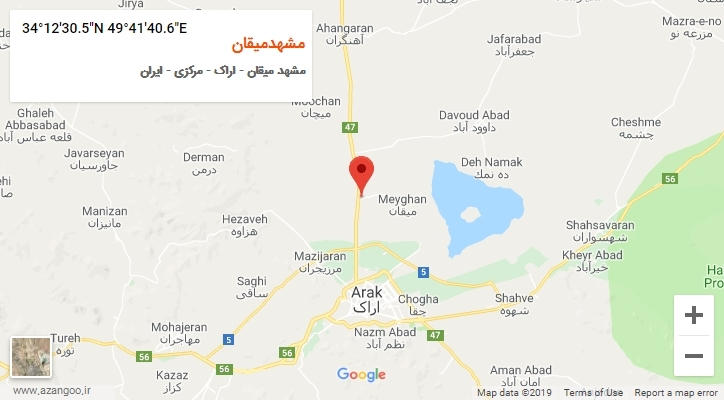 روستای مشهدمیقان بر روی نقشه