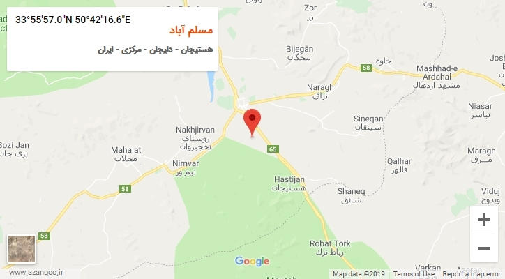 روستای مسلم آباد بر روی نقشه