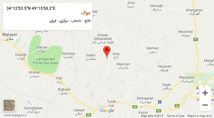 روستای موک بر روی نقشه