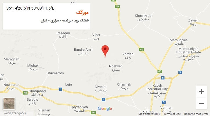 روستای مورگک بر روی نقشه