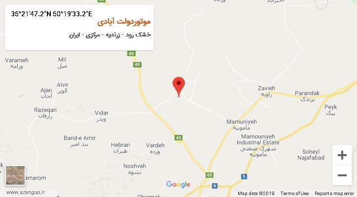 روستای موتوردولت آبادی بر روی نقشه