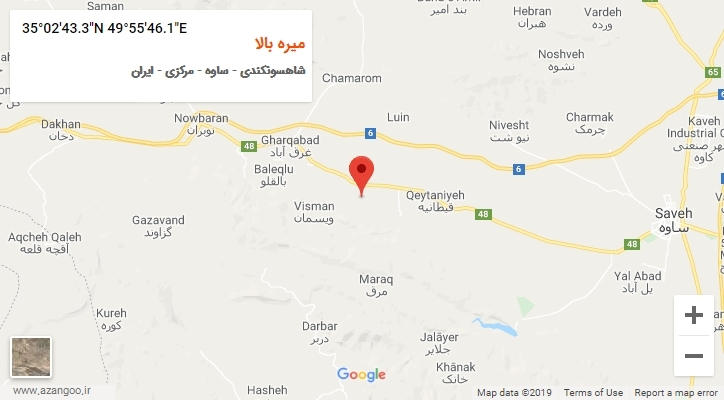 روستای میره بالا بر روی نقشه