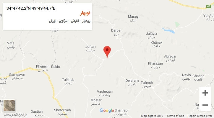روستای نوبهار بر روی نقشه