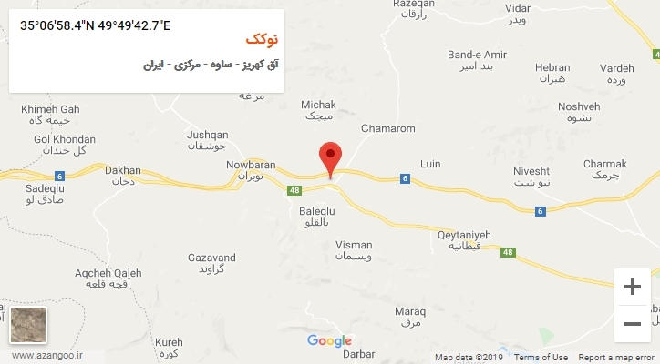 روستای نوکک بر روی نقشه