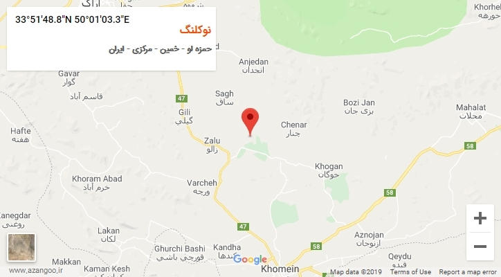 روستای نوکلنگ بر روی نقشه