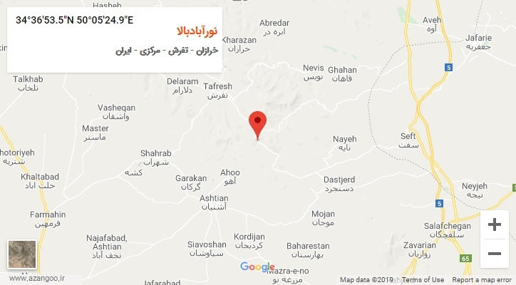 روستای نورآبادبالا بر روی نقشه