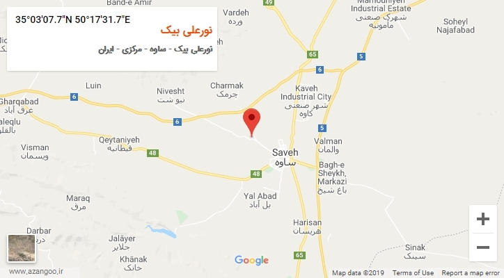 روستای نورعلی بیک بر روی نقشه