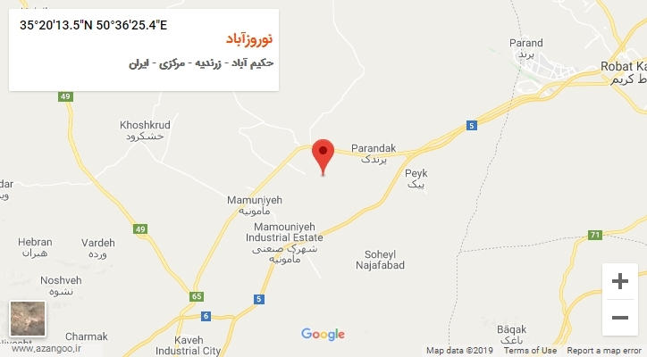 روستای نوروزآباد بر روی نقشه