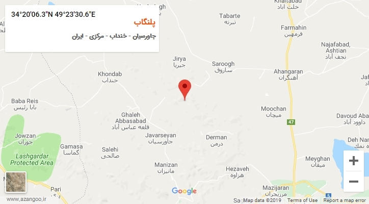 روستای پلنگاب بر روی نقشه