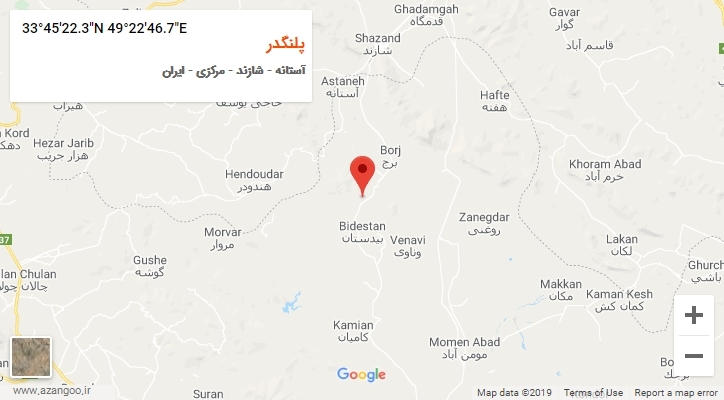 روستای پلنگدر بر روی نقشه