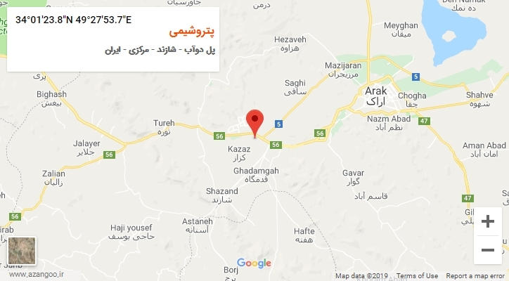 روستای پتروشیمی بر روی نقشه