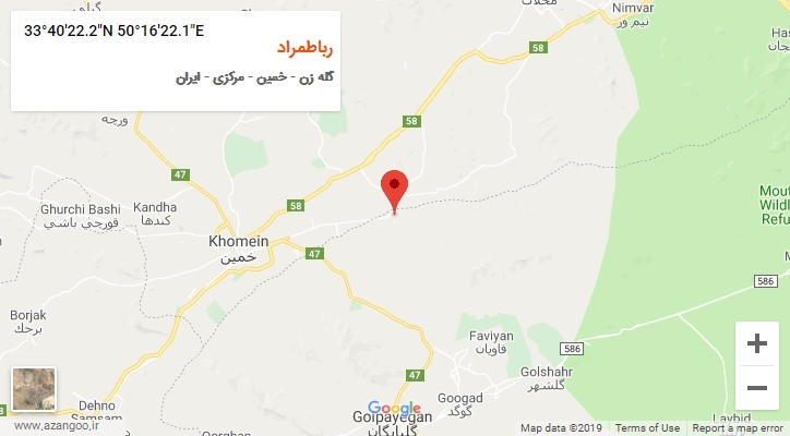 روستای رباطمراد بر روی نقشه