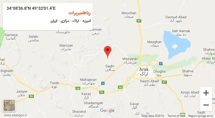 روستای رباطمیربرات بر روی نقشه