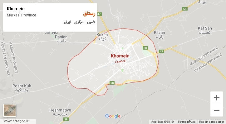 دهستان رستاق بر روی نقشه
