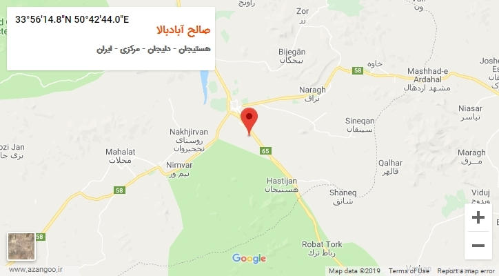 روستای صالح آبادبالا بر روی نقشه