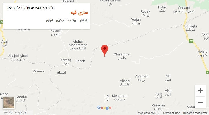 روستای ساری قیه بر روی نقشه