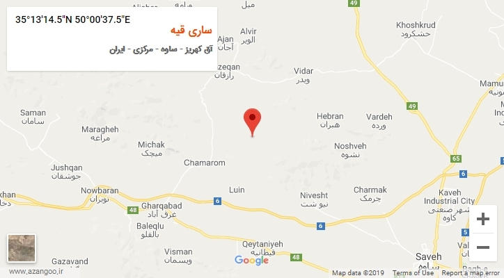 روستای ساری قیه بر روی نقشه