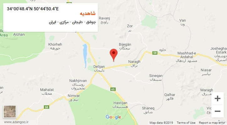 روستای شاهدیه بر روی نقشه