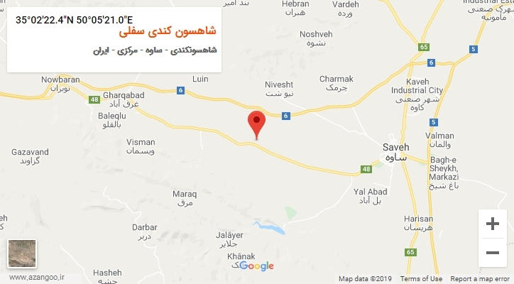 روستای شاهسون کندی سفلی بر روی نقشه