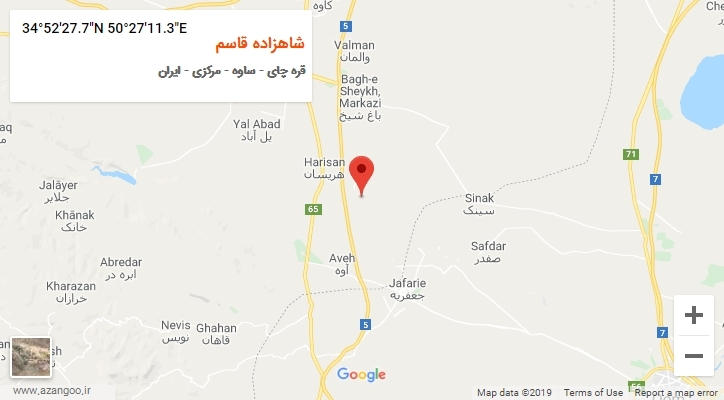 روستای شاهزاده قاسم بر روی نقشه