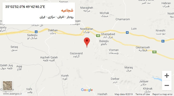 روستای شجاعیه بر روی نقشه
