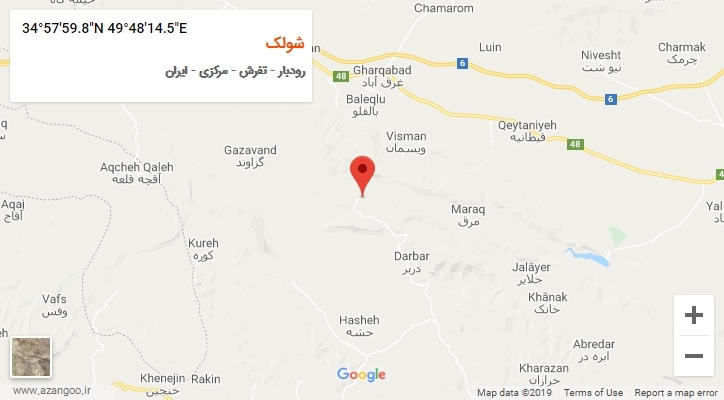 روستای شولک بر روی نقشه