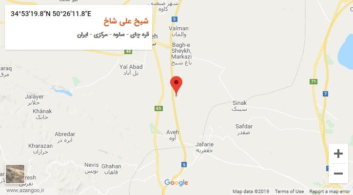 روستای شیخ علی شاخ بر روی نقشه