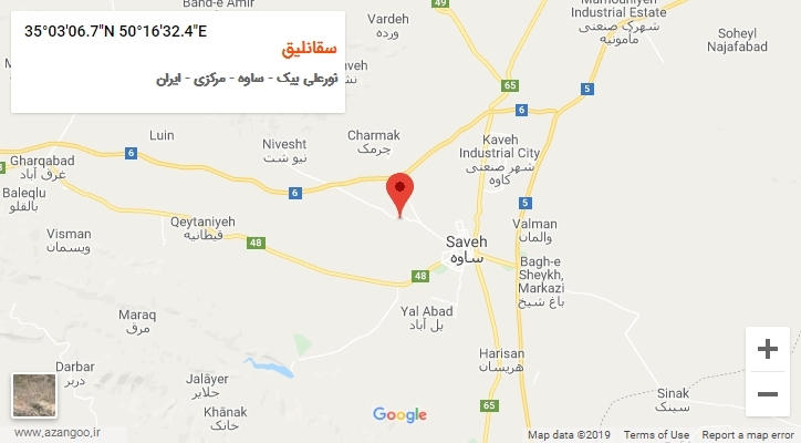 روستای سقانلیق بر روی نقشه