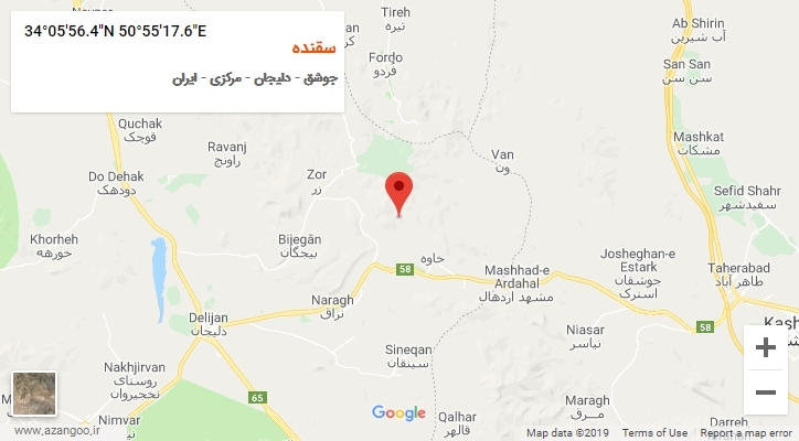 روستای سقنده بر روی نقشه