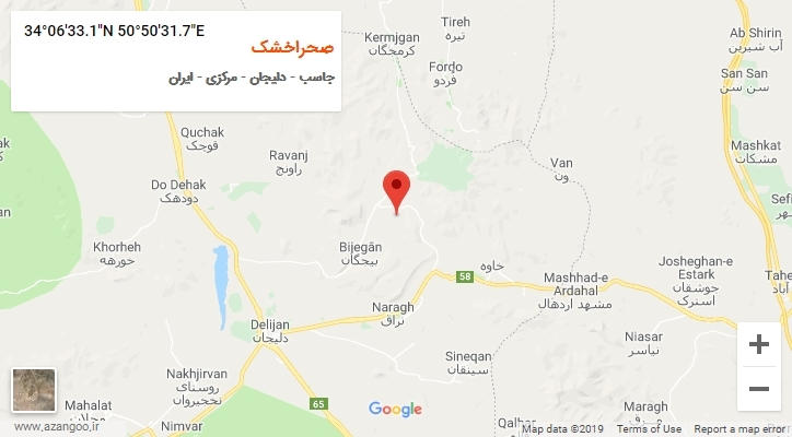 روستای صحراخشک بر روی نقشه