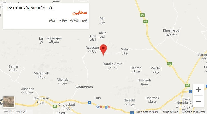 روستای سخابین بر روی نقشه