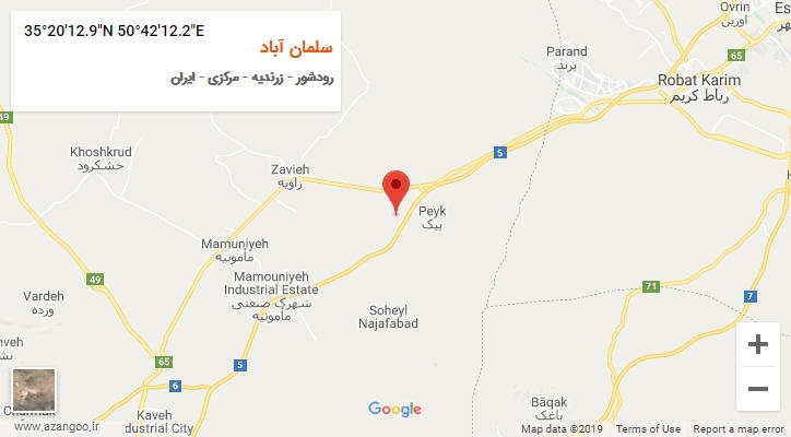 روستای سلمان آباد بر روی نقشه