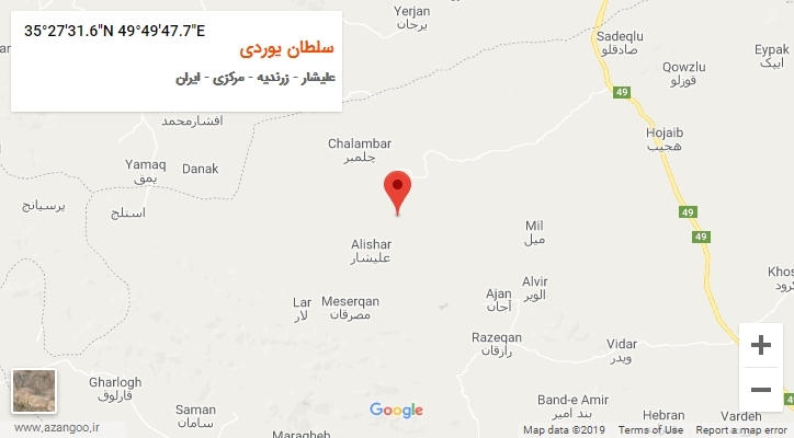 روستای سلطان یوردی بر روی نقشه