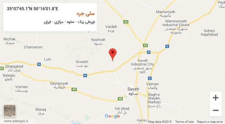 روستای سلی جرد بر روی نقشه