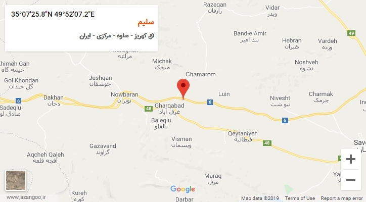 روستای سلیم بر روی نقشه