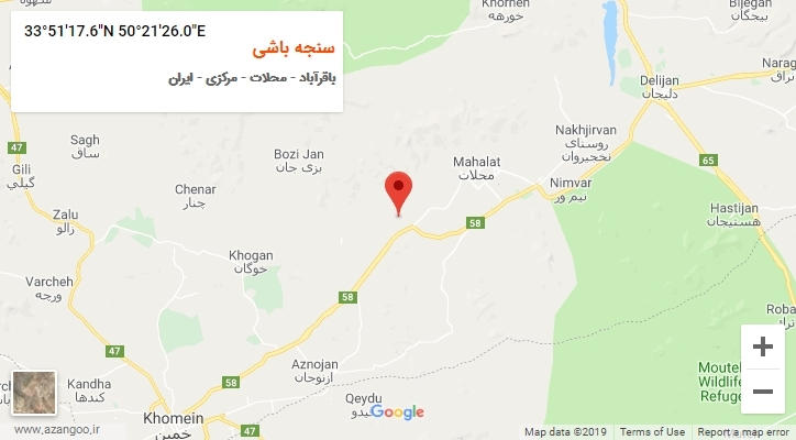 روستای سنجه باشی بر روی نقشه