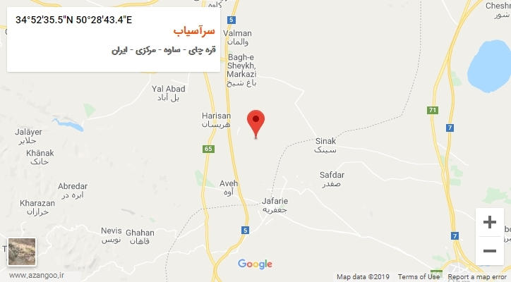 روستای سرآسیاب بر روی نقشه