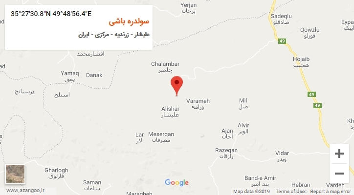 روستای سولدره باشی بر روی نقشه